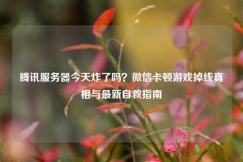 腾讯服务器今天炸了吗？微信卡顿游戏掉线真相与最新自救指南