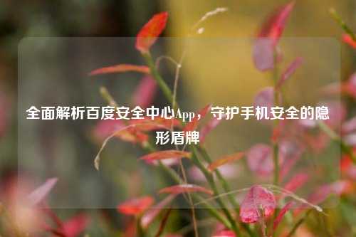 全面解析百度安全中心App,守护手机安全的隐形盾牌