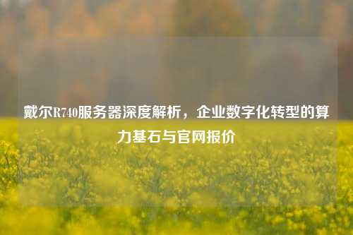 戴尔R740服务器深度解析,企业数字化转型的算力基石与官网报价
