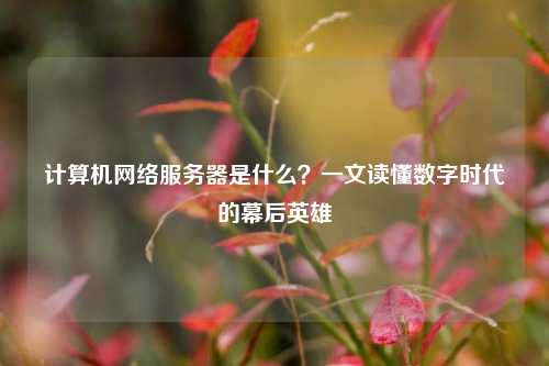 计算机网络服务器是什么？一文读懂数字时代的幕后英雄