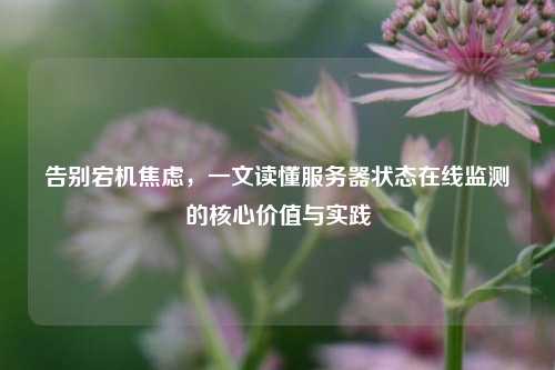 告别宕机焦虑，一文读懂服务器状态在线监测的核心价值与实践