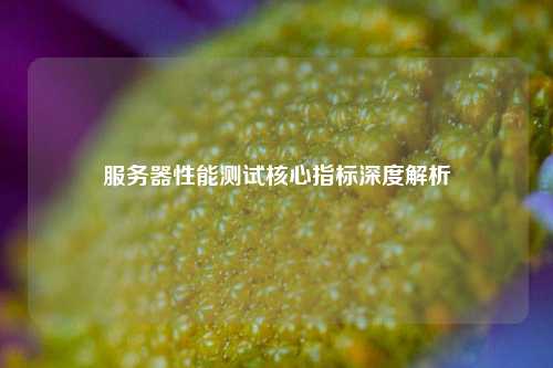 服务器性能测试核心指标深度解析