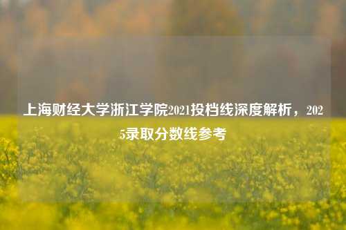上海财经大学浙江学院2021投档线深度解析，2025录取分数线参考