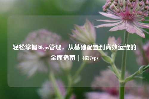 轻松掌握80vps管理，从基础配置到高效运维的全面指南 | 4837vps