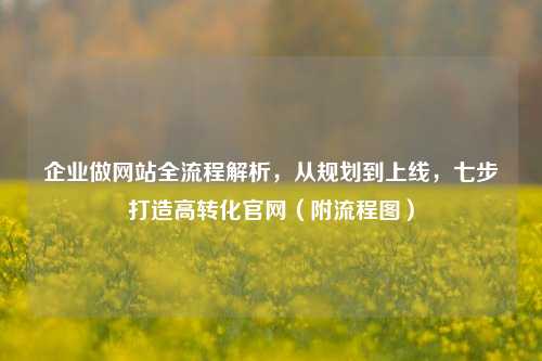 企业做网站全流程解析，从规划到上线，七步打造高转化官网（附流程图）