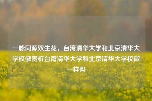 一脉同源双生花，台湾清华大学和北京清华大学校徽赏析台湾清华大学和北京清华大学校徽一样吗