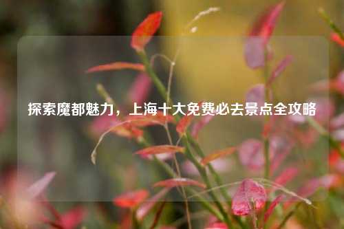 探索魔都魅力，上海十大免费必去景点全攻略
