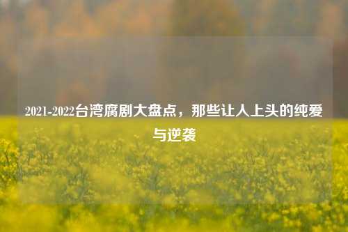 2021-2022台湾腐剧大盘点，那些让人上头的纯爱与逆袭
