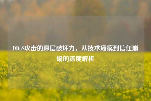 DDoS攻击的深层破坏力，从技术瘫痪到信任崩塌的深度解析