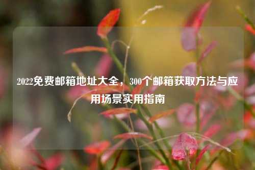 2022免费邮箱地址大全，300个邮箱获取方法与应用场景实用指南