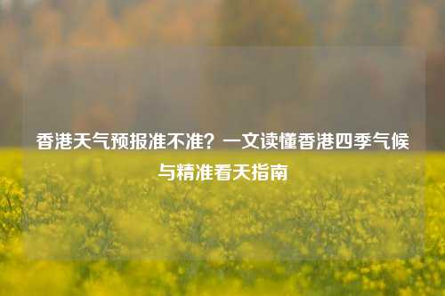 香港天气预报准不准?一文读懂香港四季气候与精准看天指南