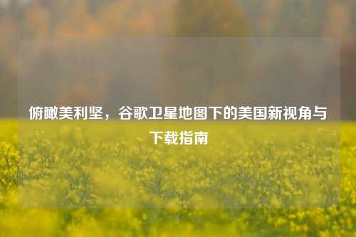 俯瞰美利坚,谷歌卫星地图下的美国新视角与下载指南