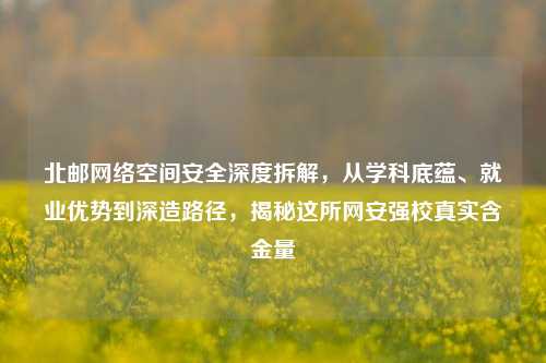 北邮网络空间安全深度拆解,从学科底蕴、就业优势到深造路径,揭秘这所网安强校真实含金量
