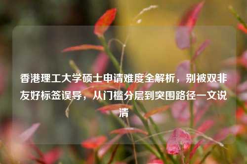 香港理工大学硕士申请难度全解析,别被双非友好标签误导,从门槛分层到突围路径一文说清