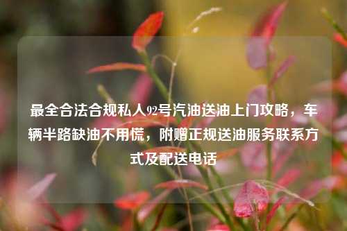 最全合法合规私人92号汽油送油上门攻略，车辆半路缺油不用慌，附赠正规送油服务联系方式及配送电话