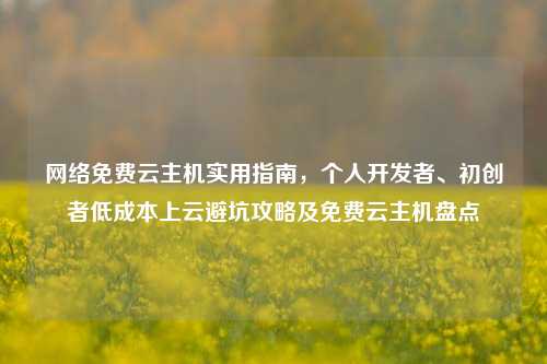 网络免费云主机实用指南，个人开发者、初创者低成本上云避坑攻略及免费云主机盘点