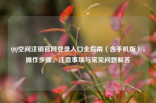 QQ空间注销官网登录入口全指南（含手机版），操作步骤、注意事项与常见问题解答