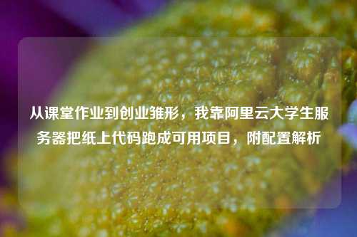 从课堂作业到创业雏形，我靠阿里云大学生服务器把纸上代码跑成可用项目，附配置解析