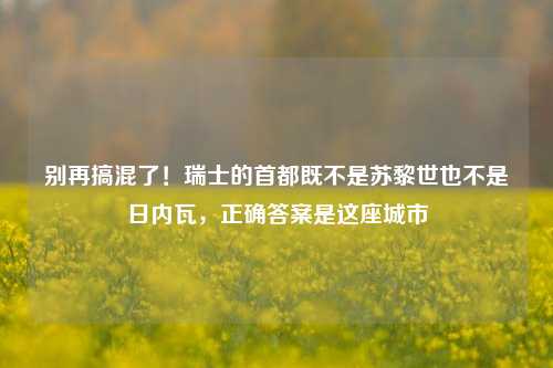 别再搞混了!瑞士的首都既不是苏黎世也不是日内瓦,正确答案是这座城市