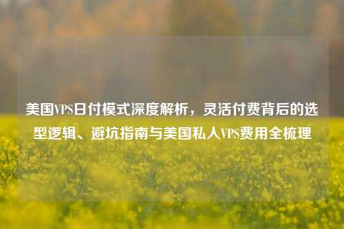美国VPS日付模式深度解析，灵活付费背后的选型逻辑、避坑指南与美国私人VPS费用全梳理