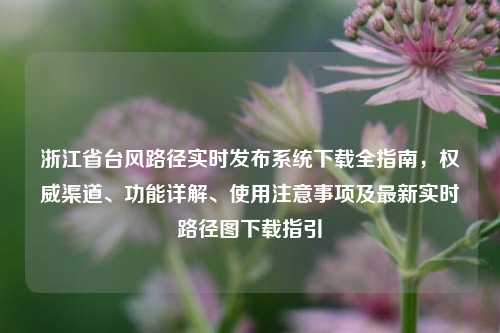 浙江省台风路径实时发布系统下载全指南，权威渠道、功能详解、使用注意事项及最新实时路径图下载指引
