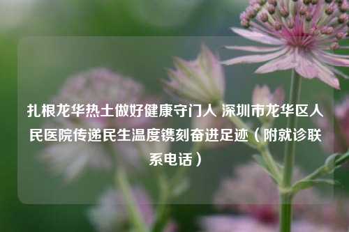 扎根龙华热土做好健康守门人 深圳市龙华区人民医院传递民生温度镌刻奋进足迹（附就诊联系电话）