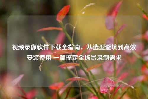 视频录像软件下载全指南,从选型避坑到高效安装使用 一篇搞定全场景录制需求