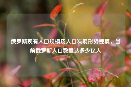 俄罗斯现有人口规模及人口发展形势观察,当前俄罗斯人口数量达多少亿人