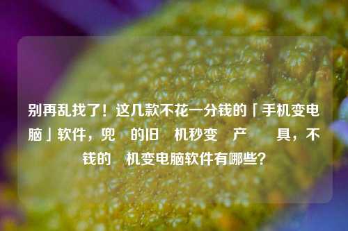 别再乱找了！这几款不花一分钱的「手机变电脑」软件，兜⾥的旧⼿机秒变⽣产⼒⼯具，不⽤钱的⼿机变电脑软件有哪些？