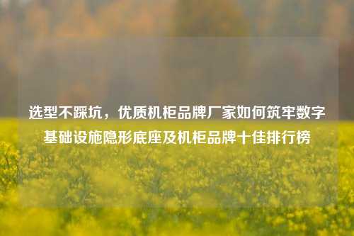 选型不踩坑,优质机柜品牌厂家如何筑牢数字基础设施隐形底座及机柜品牌十佳排行榜