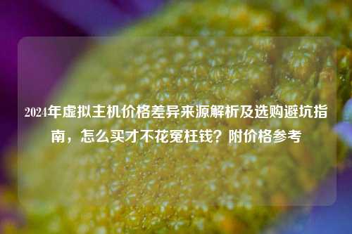 2024年虚拟主机价格差异来源解析及选购避坑指南,怎么买才不花冤枉钱?附价格参考